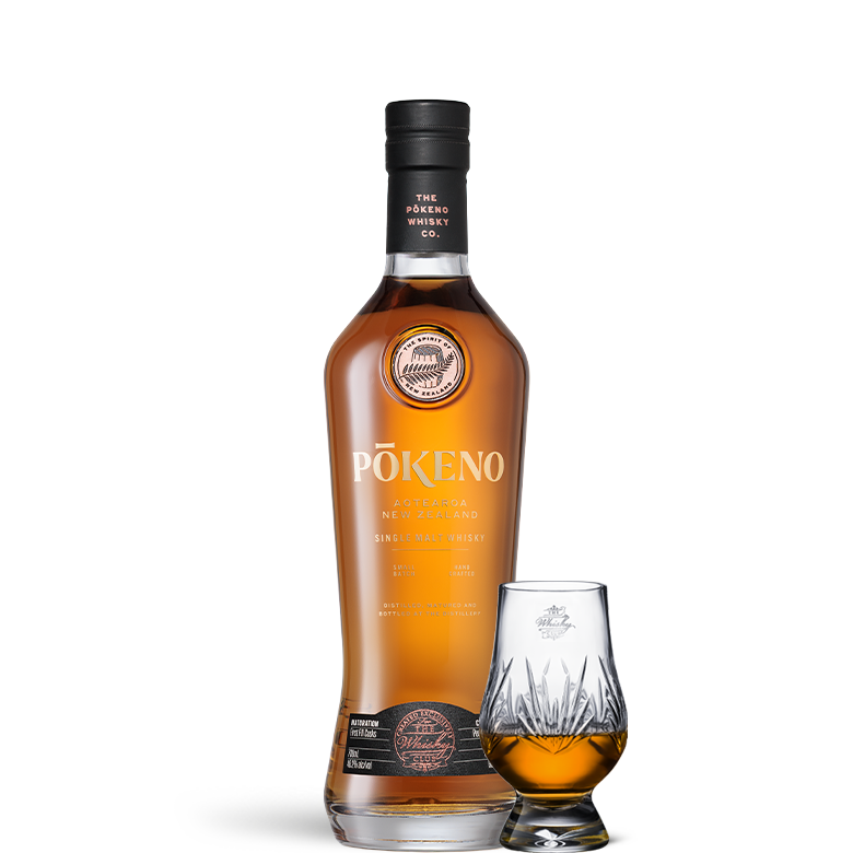 Pokeno First Fill Cask & Crystal Glencairn Gift Pack