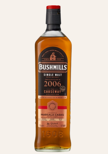 A botlle of Bushmills 2006 Marsala Cask