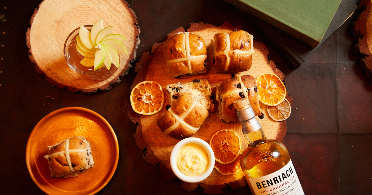 Hot Cross buns and a bottle of whisky