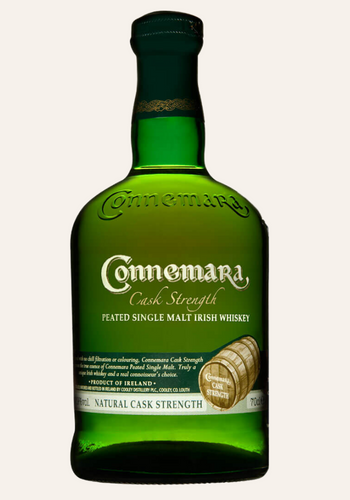 A bottle of Connemara Cask Strength