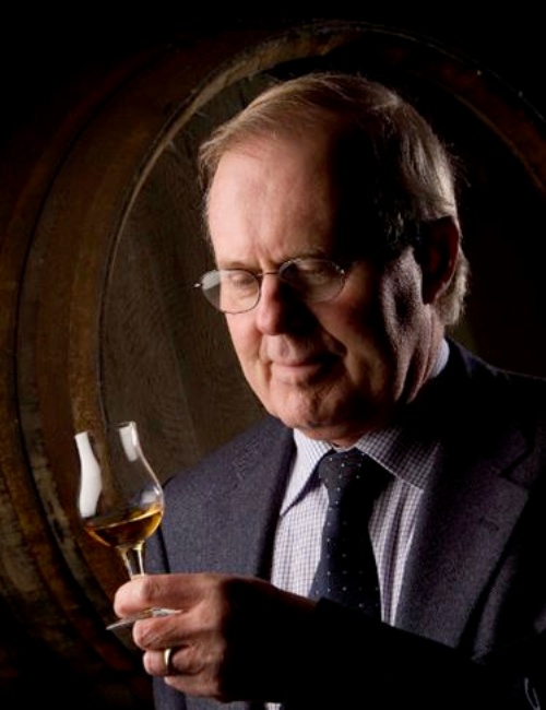 David Stewart MBE from The Balvenie holding a glass of whisky