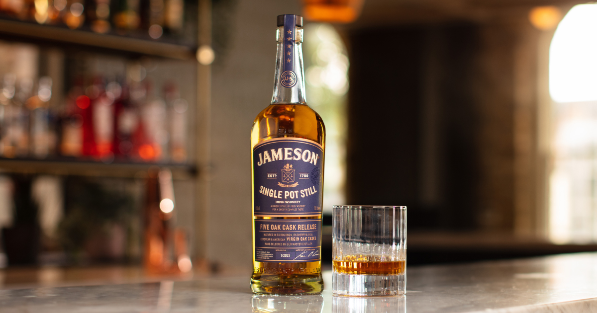 A bottle of Jameson Single Pot Still