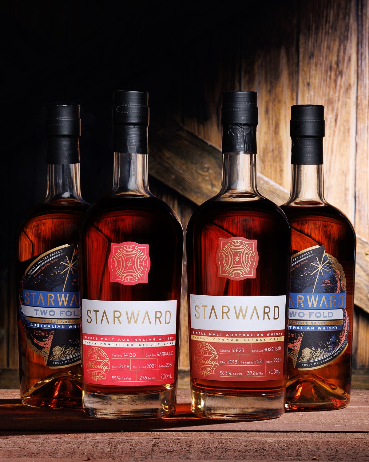 Four bottles of whisky